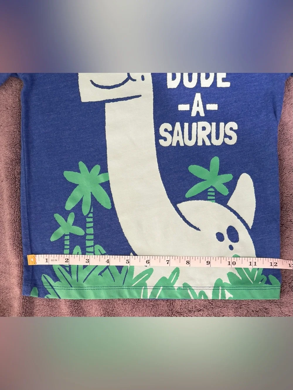 The Children's Place Blue Tee with Green Dino Graphic
